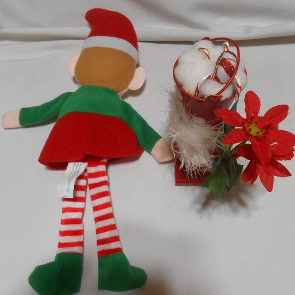 VTG WOODEN NUTCRACKER & PLUSH ELF ON THE SHELF DOLL GREENBRIER BRAND CHRISTMAS - Picture 3 of 9